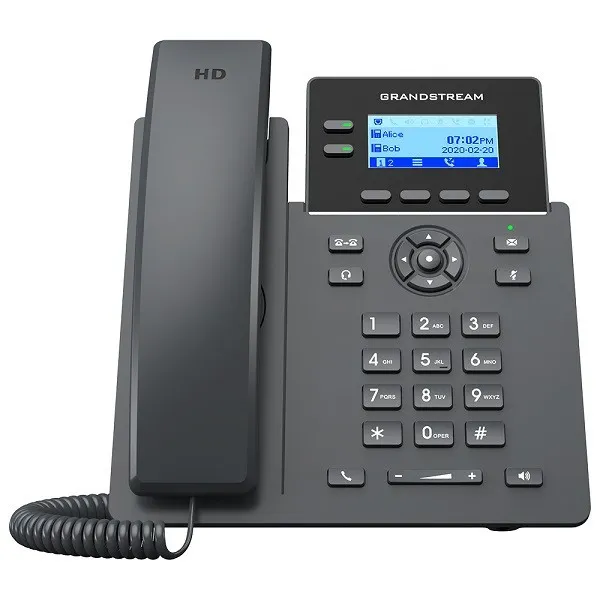 GRP2602P, GRANDSTREAM,TELEFONO IP * 2 LINEAS 4 CUENTAS SIP *2 PUERTOS GIGAS* POE 802.3AF*LCD 132X48* AUDIO HD * CONFERENCIA DE 5 VIAS *MULTILENGUAJE *NO INCLUYE FUENTE DE ALIMENT.*  Garantía 